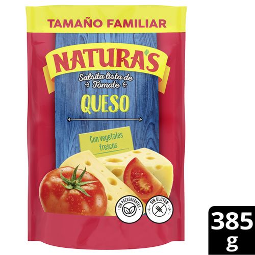 Salsa Tomate Naturas Con Queso - 385g