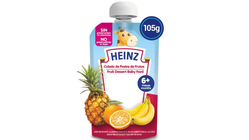 Papilla para Bebé Heinz Coctel de Frutas Pouch 113g