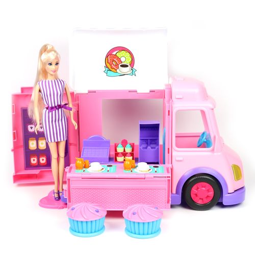 Camión de Comida Britttany, con muñeca y accesorios