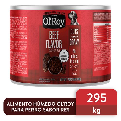 Alim Olroy Humedo Perro Sab Res 295gr