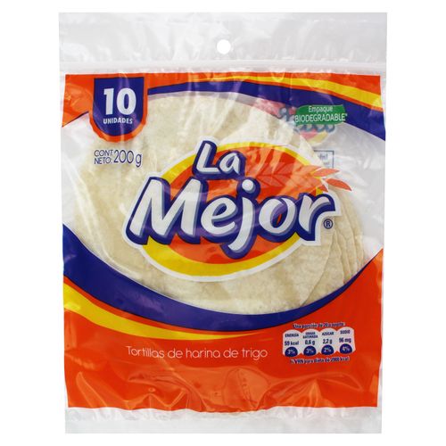 Tortilla de harina La Mejor mediana 10 Uds - 200 g