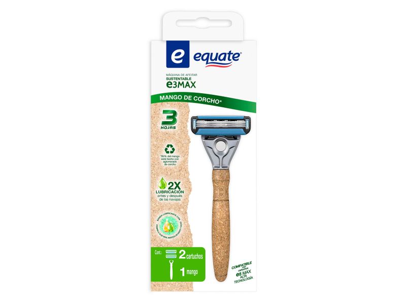 M-quina-De-Afeitar-Equate-Sustentable-E3-Max-Mango-De-Corcho-2-Cartuchos-2-56207