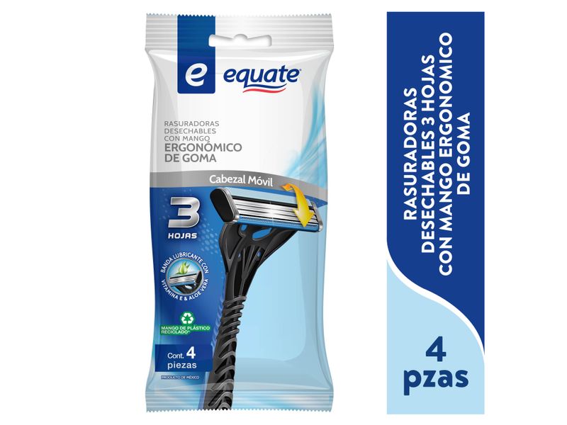 Rasuradoras-Desechables-Equate-3-Hojas-Mango-Ergon-mico-De-Goma-4Pzas-1-56209