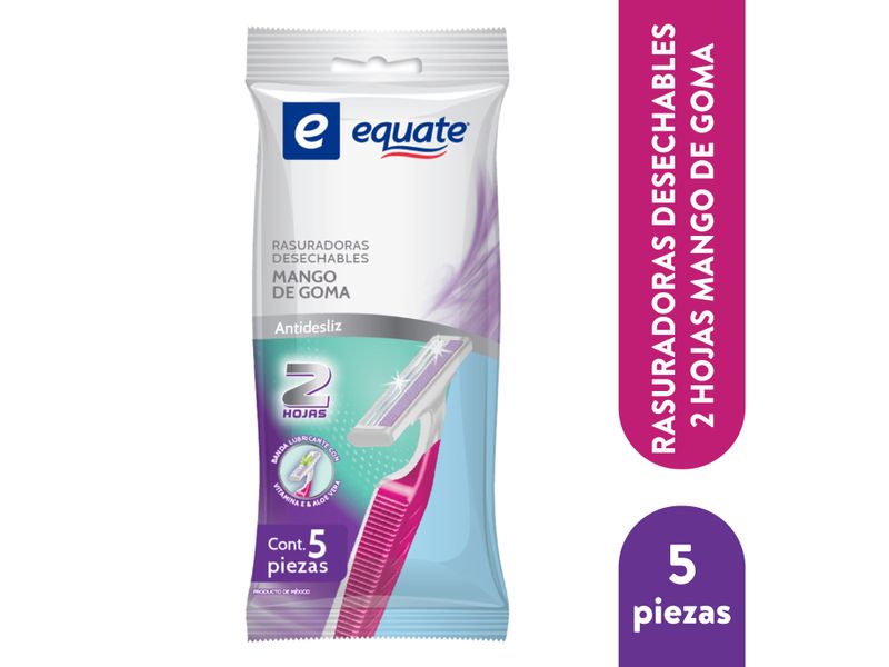 Rasuradoras-Desechables-Equate-2-Hojas-Mango-De-Goma-Antidesliz-5pzas-1-37136