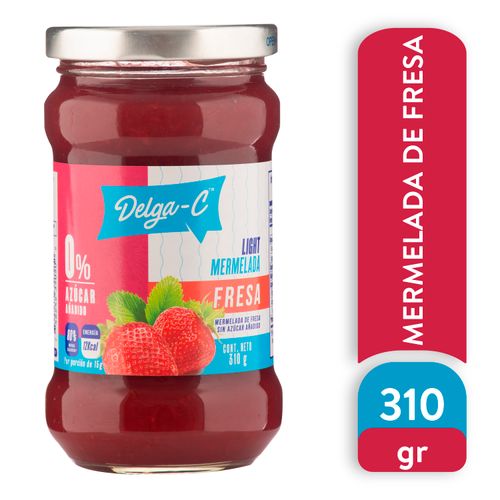 Mermelada Sin Azúcar Delga-C Sabor Fresa - 310gr