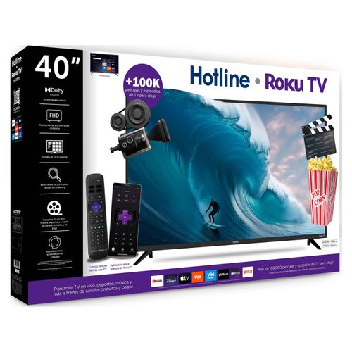 Televisor Hotline smart TV, Roku, HL40RK -40 pulgadas