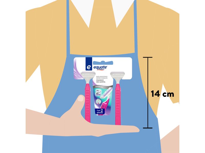 Rasuradoras-Desechables-Equate-2-Hojas-Mango-De-Goma-Antidesliz-2Pza-4-37134