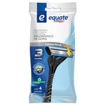 Rasuradoras-Desechables-Equate-3-Hojas-Mango-Ergon-mico-De-Goma-4Pzas-2-56209