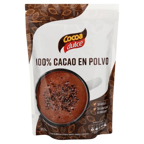 Cacao en polvo Cocoa Dulce para bebidas y repostería 100% cacao sin azúcar - 250 g