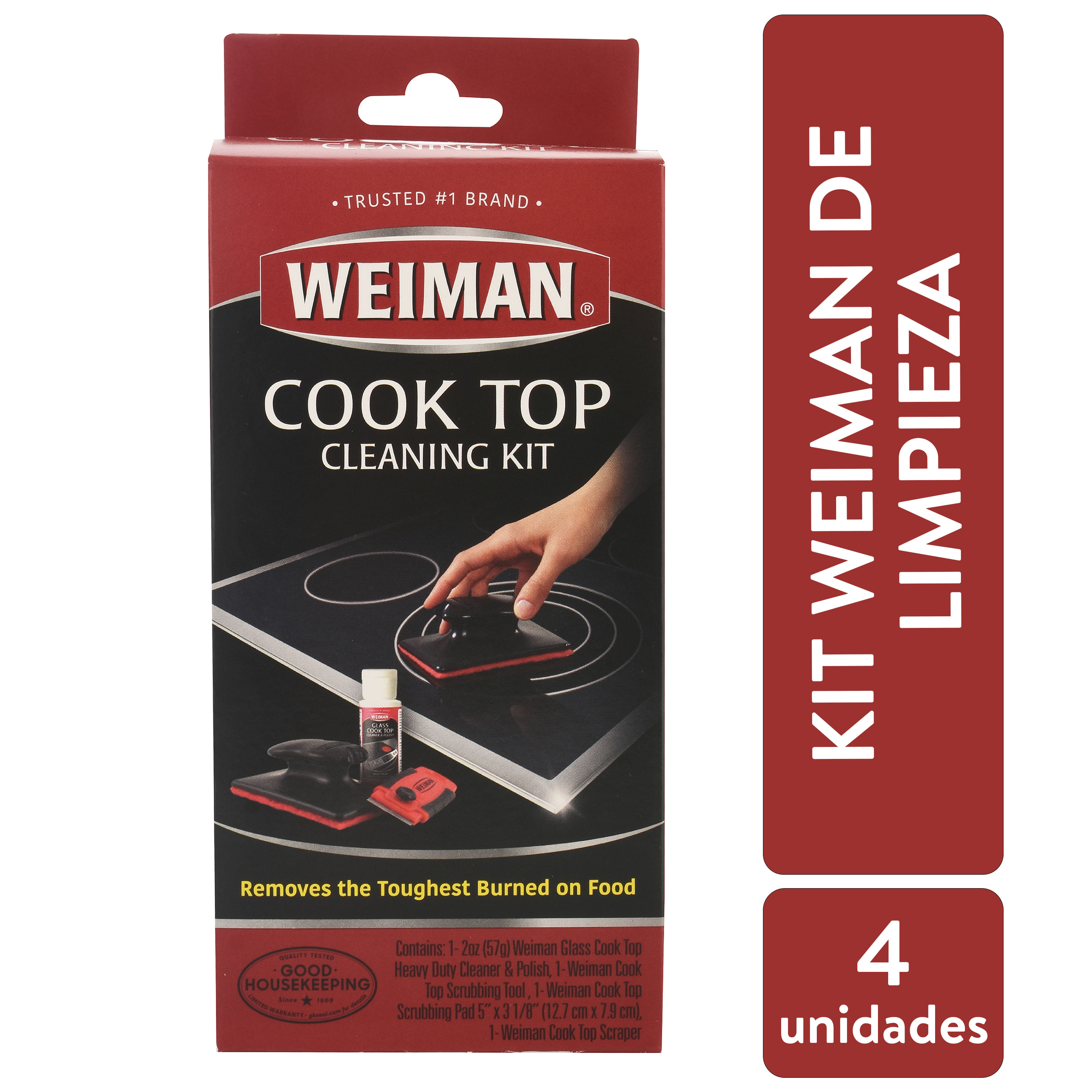 Weiman Limpiador de acero inoxidable y limpiador diario de estufa, 12  onzas, kit de limpiador de electrodomésticos de cocina