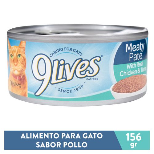 Alimento Para Gato 9Lives Lata Pollo - 156 g