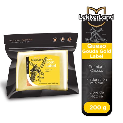 Queso Gouda Lekkerland Gold 200 Grs