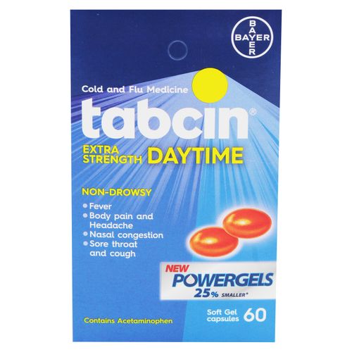 Tabcin Power Gel Am Bayer 60 Caps - Precio indicado por Caps