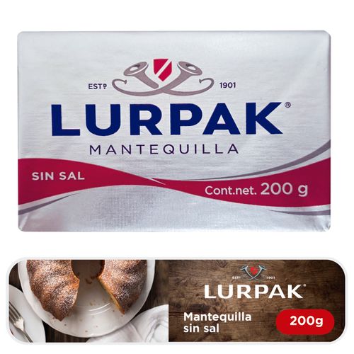 Mantequilla Lurpak sin sal - 200 g