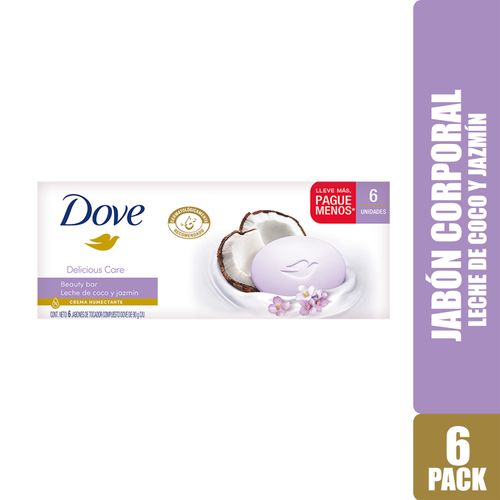 Jabón Barra Dove Leche De Coco 6Pck - 90g