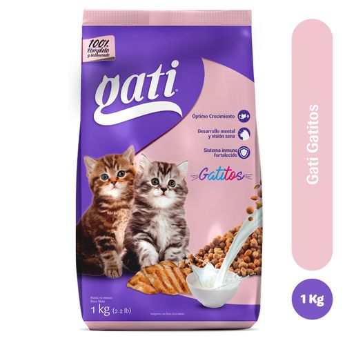 Alimento Gati Gatitos Para Gato Cachorro, Hasta 12 Meses - 1kg