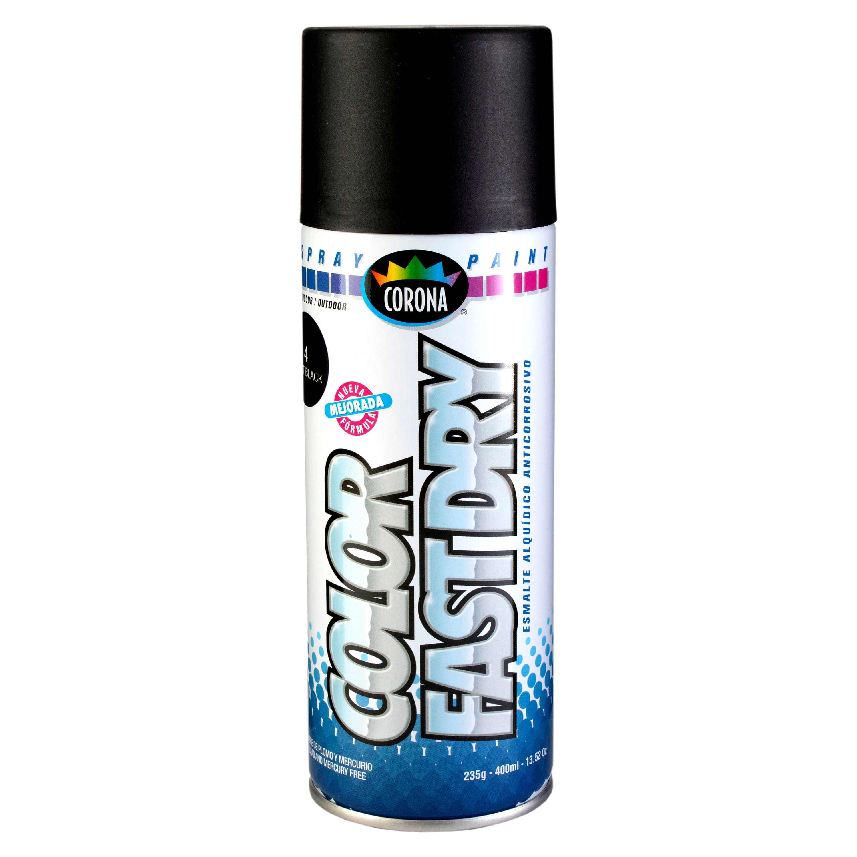 Larach y Cia : Pintura Spray Premium 12onz Negro Anticorrosivo para Pintar  Metales