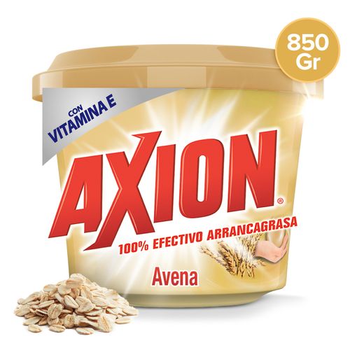 Lavaplatos Axion En Crema Avena Y Con Vitamina E, Arrancagrasa - 850g