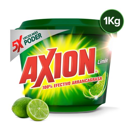 Lavaplatos Axion En Pasta Limón, Arrancagrasa - 1kg