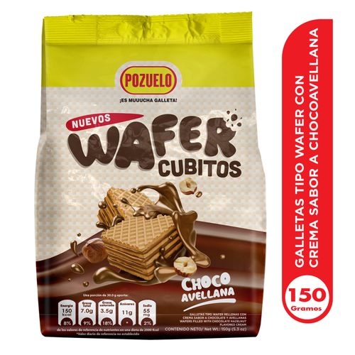 Galleta Pozuelo Wafer Cubitos Chocoavella  - 150g