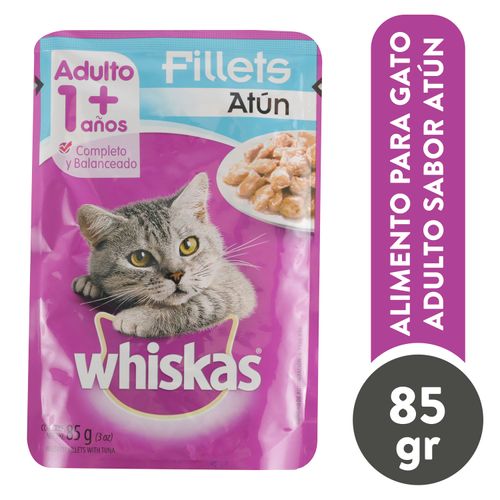 Alimento Húmedo Whiskas Filetes Atún - 85 g