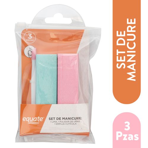 Set De Manicure Marca Equate - 3 Piezas