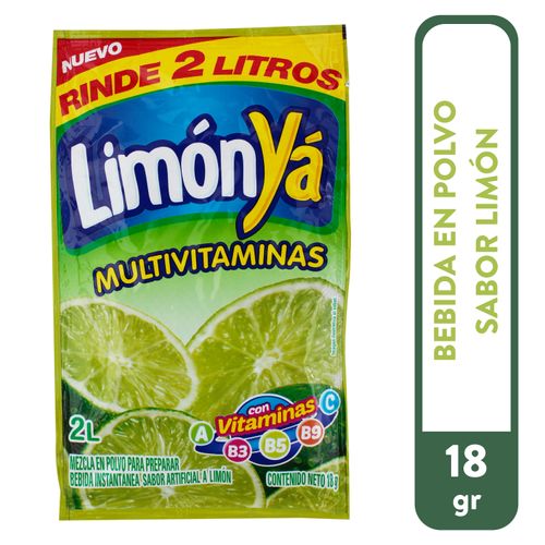 Bebida En Polvo Yá Sabor Limón - 18g