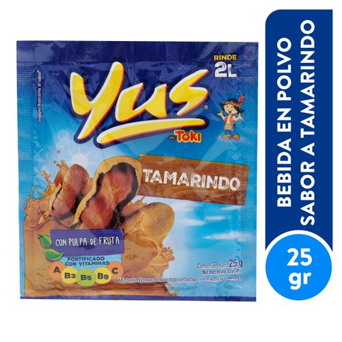 Bebida En Polvo Yus Tamarindo 25Gr