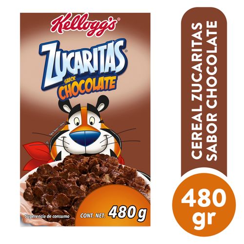 Cereal Kellogg's® Zucaritas® Sabor Chocolate - Hojuelas de Maíz Escarchadas con Sabor a Chocolate - 1 Caja - 480 g
