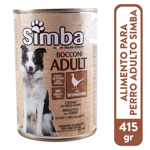 Alimento Humedo Simba Perro Adulto Aves Caz - 415gr