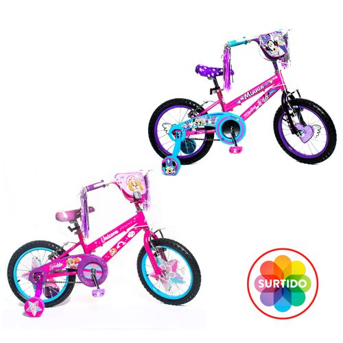 Bicicleta Disney Minnie Para Niña Neumático R16, De 4A6 Años