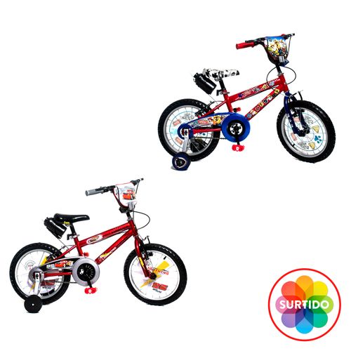 Bicicleta Disney Mickey Para Niño Neumático R16, De 4A6 Años