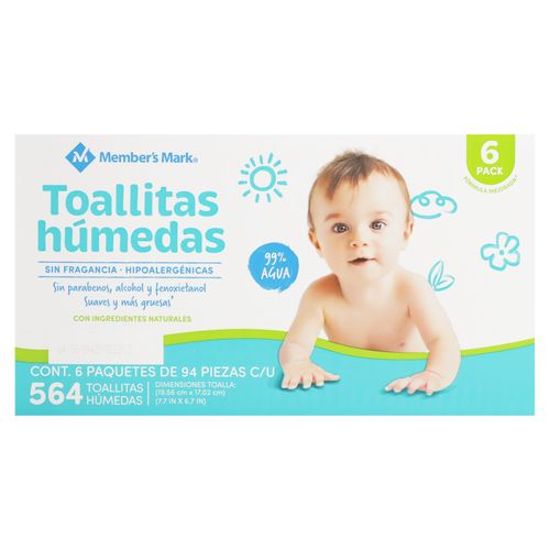 toallitas Húmedas Members Mark Baby Premiun 564 Unidades