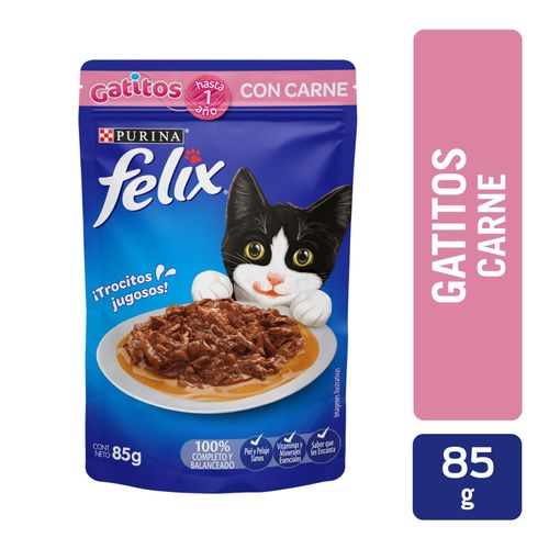 Alimento húmedo Felix para gato sabor carne - 85 g