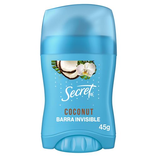 Desodorante Secret Antitranspirante En Barra Invisible Coco - 45g