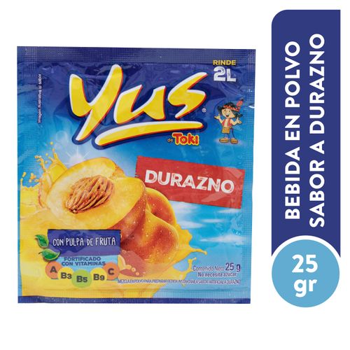 Bebida En Polvo Yus Te Durazno 25Gr