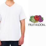 Camiseta-Fruit-Of-The-Loom-Cuello-V-color-blanco-Talla-M-5-61561