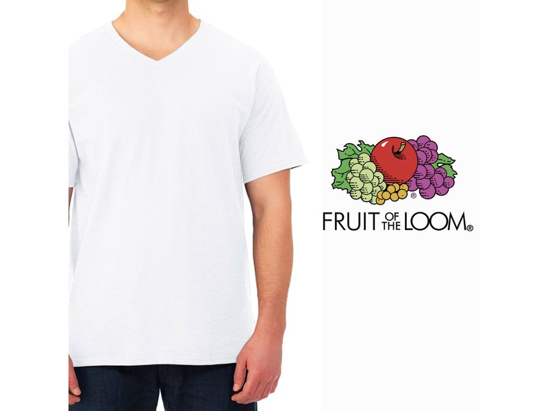 Camiseta-Fruit-Of-The-Loom-Cuello-V-color-blanco-Talla-M-5-61561