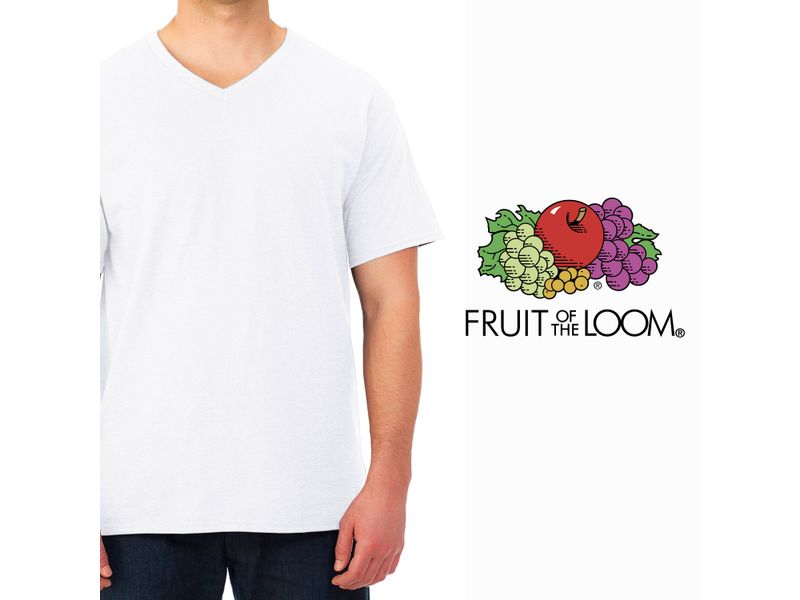 Camiseta-Fruit-Of-The-Loom-Cuello-V-color-blanco-Talla-XL-5-61563