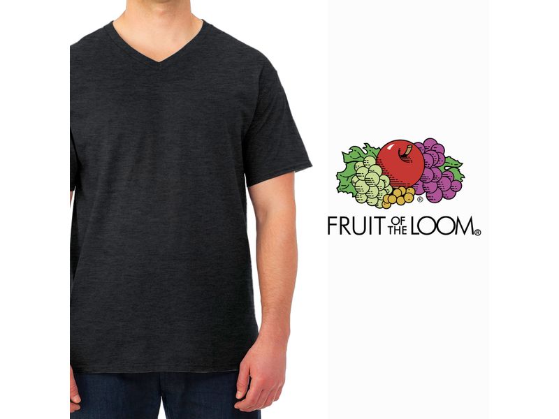 Camiseta-Fruit-Of-The-Loom-Cuello-V-color-gris-Talla-XL-5-61696