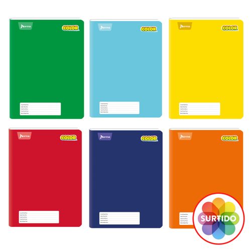 Cuaderno Norma cosido colores surtidos - 100 hojas