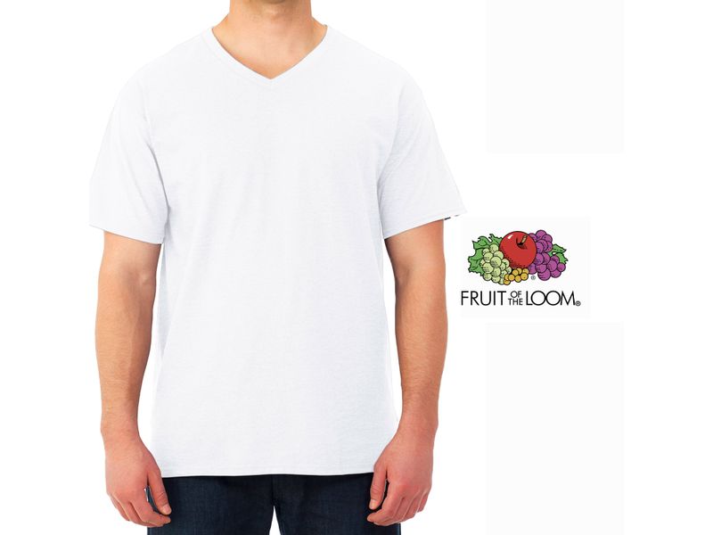 Camiseta-Fruit-Of-The-Loom-Cuello-V-color-blanco-Talla-L-4-61562
