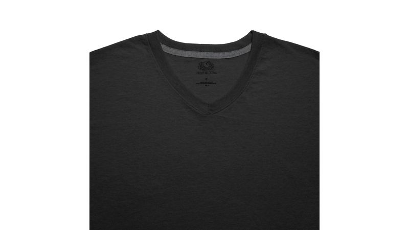 Comprar Camiseta Fruit Of The Loom Cuello V, color negro -Talla L