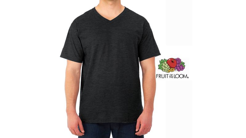 Comprar Camiseta Fruit Of The Loom Cuello V color gris Talla S Walmart Guatemala Maxi Despensa Compra en linea