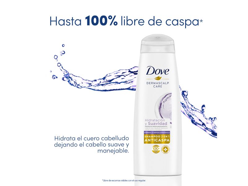 Comprar Shampoo Anticaspa Dove Hidratación Y Suavidad 2en1 370ml Walmart Guatemala 