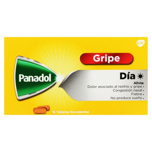 Antigripal, Panadol Gripe Día, Caja 16 Tabletas