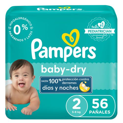 Comprar Pañales Pampers Baby-Dry Talla 2, 5-kg - 56Uds, Walmart Guatemala  - Maxi Despensa