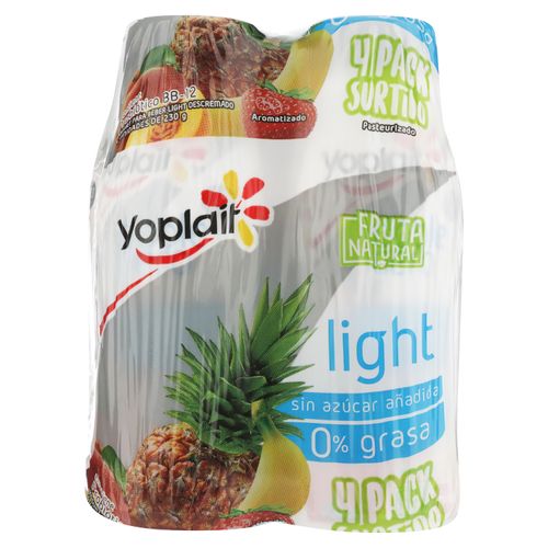 4 Pack Yogurt Líquido Yoplait Light Surtido- 230gr