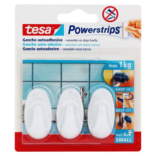 Gancho autoadhesivo Tesa para casa - 3 Pzas