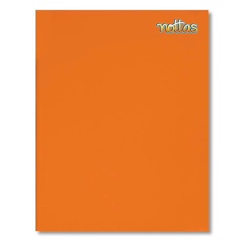 Cuaderno Nottas engrapado pasta flexible anaranjado - 80 hojas